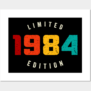 Vintage 1984 Limited Edition Birthday Gift Posters and Art